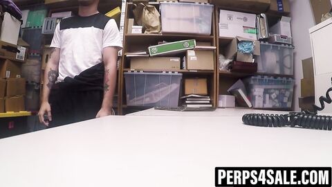 Inked shoplifter cums hard while taking raw deep dick