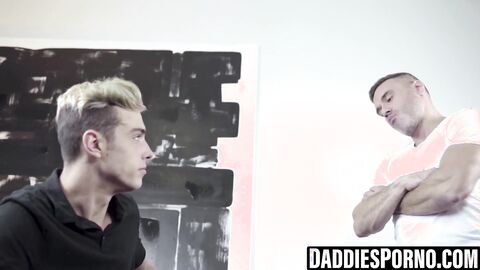 Hung daddy gets sucked off then rams stepson raw