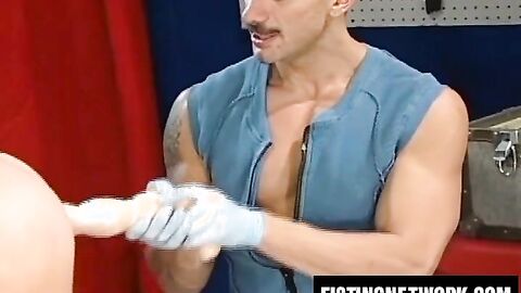 Four studs suck cocks and fist in wild orgy