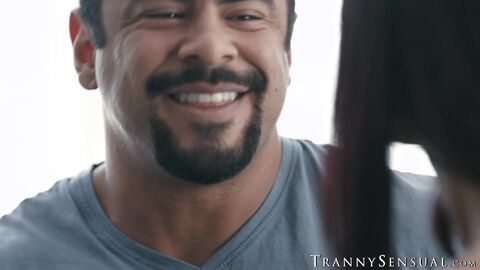 Sexy TS Khloe Kay rides her stepdad Draven Navarro after a bad date