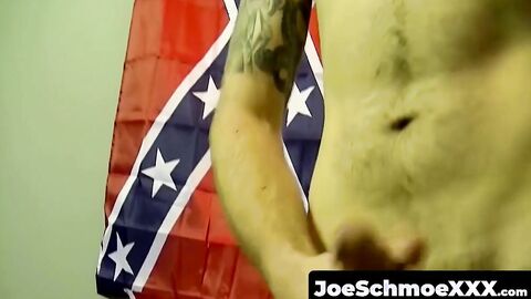 JoeSchmoeXXX.com - Skinny guy with glasses fucks fat dude from behind