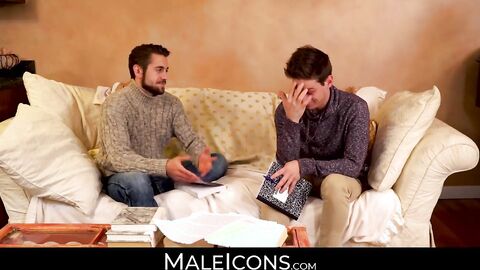MaleIcons.com - Hungry Dante Colle's intense anal play with adorable Michael Delray's