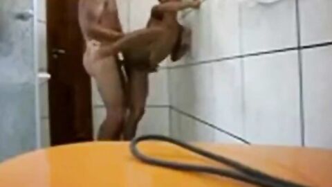 Asian Twink Fucked in the Bathroom by Big Cock