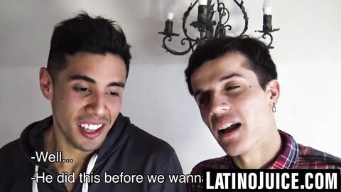 Adorable Latino duo breeds rough before POV facial