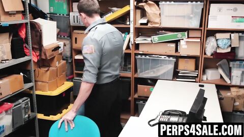 Young shoplifter pays with his tight stretched hole