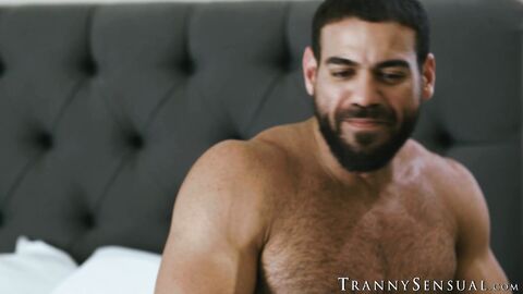 Tatted trans Eva Maxim serves hole breakfast to stepdad Ricky Larkin