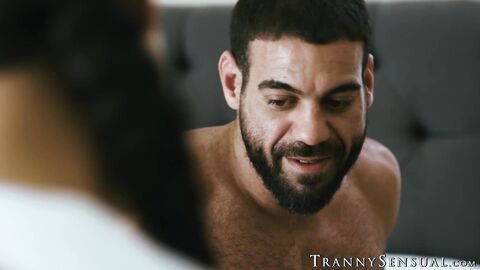 Tatted trans Eva Maxim serves hole breakfast to stepdad Ricky Larkin