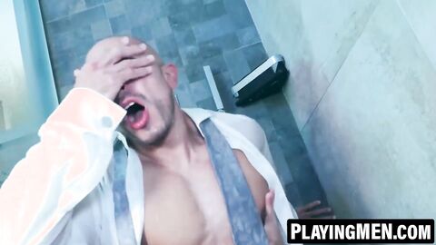 PlayingMen.com - Blowjob and ass pounding by Alan Vicenzo and John Brachalli