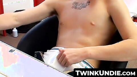 TwinkUndie.com - Joey Steels rubs his dick to a creamy finish in his sexy undies