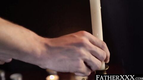 FatherXXX.com - Catholic twink chokes on priest's dick before succumbing to a raw ass