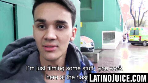 Young Latino takes long thick cock in tight ass