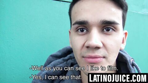 Young Latino takes long thick cock in tight ass