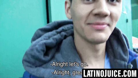 Young Latino takes long thick cock in tight ass