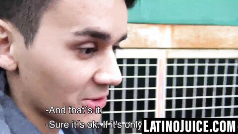 Young Latino takes long thick cock in tight ass