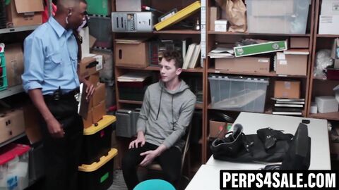 Curly twink bred by BBC for stealing condoms