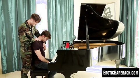 Two gorgeous twinks get naughty with rough bareback action