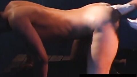 Jock Hernando leaks pre cum during double fisting