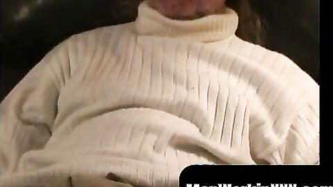 MenWorkinXXX.com - Mature lad with a hairy chest strokes his big hard dong vigorously