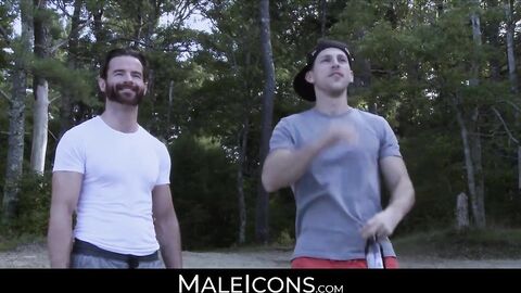 MaleIcons.com - Shy gay beauty's secret anal play on a date with big cock and intense