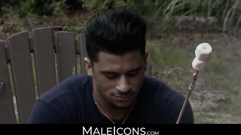 MaleIcons.com - Shy gay beauty's secret anal play on a date with big cock and intense