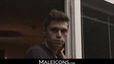 MaleIcons.com - Shy gay beauty's secret anal play on a date with big cock and intense