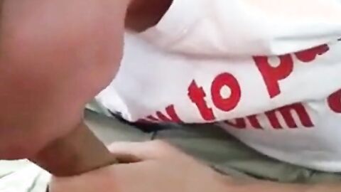 Young Blonde Gives Daddy Roadhead