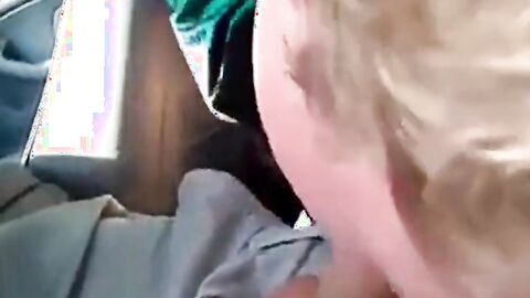 Young Blonde Gives Daddy Roadhead