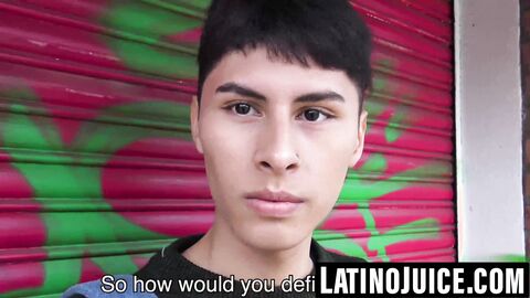 Cute pierced Latino twink gets hot cum all over face