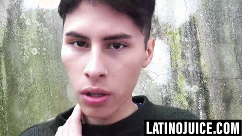 Cute pierced Latino twink gets hot cum all over face