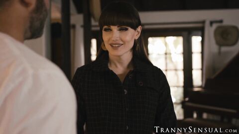 Colby Jensens thick cock destroys trans Natalie Mars tightest hole