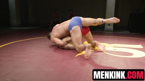 Alex Adams dominates Landon Conrad in oil soaked naked match