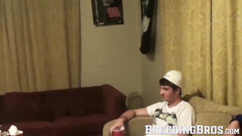 Virgin gay dude spreads his ass hole for frat initiation