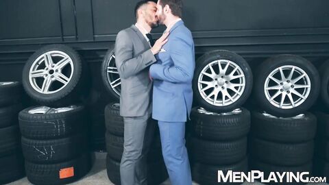 Dani Robles greets his customer Joe Gillis with his veiny meat