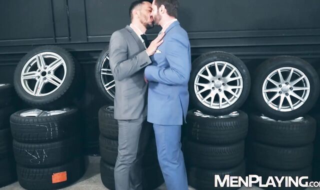 Dani Robles greets his customer Joe Gillis with his veiny meat