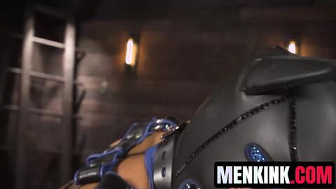 Caged pup Zac Snow freed to be rewarded with anal banging from Roman Todd