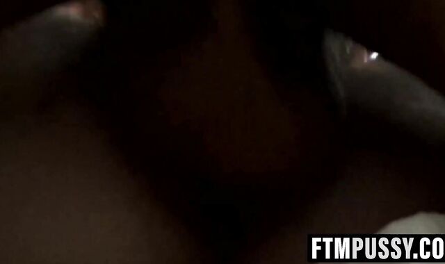 Trans jock whore Luke Hudson gagging in spitroast threesome