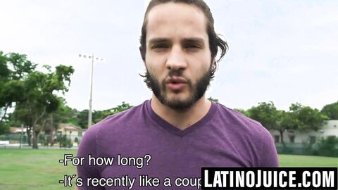 Athletic Latino discovers gay side through bare sex and facial