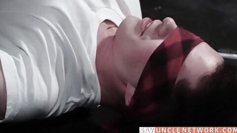 SayUncleNetwork.com - Blindfolded twink spanked deep and barebacked by elder gay