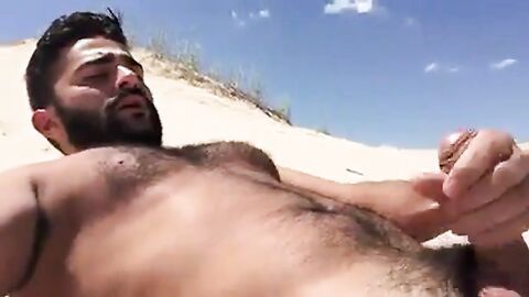 Greek Beach Jerk - Big Cock Hunk Outdoor Adventure
