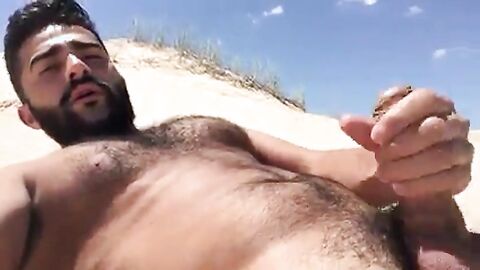 Greek Beach Jerk - Big Cock Hunk Outdoor Adventure