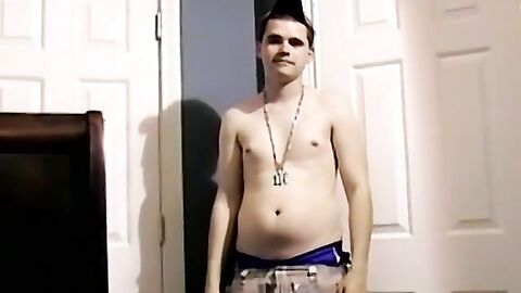 JoeSchmoeXXX.com - Solo youngster jerks off his hairy cock and cums on himself