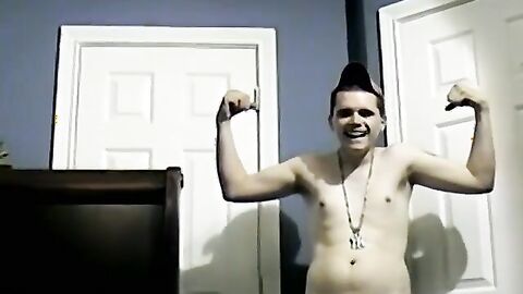 JoeSchmoeXXX.com - Solo youngster jerks off his hairy cock and cums on himself