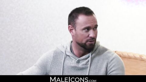 MaleIcons.com - Inked muscle hunk's intense anal play with sweet lover's big cock and