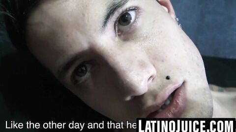 Three well hung straight Latinos in intense threesome sex