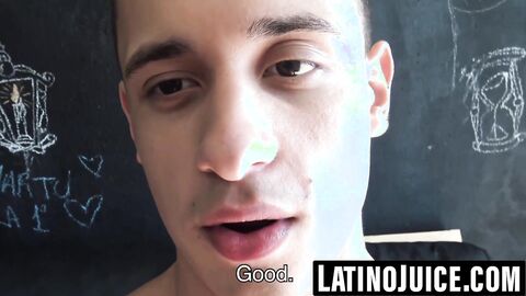 Petite Latino overwhelmed by massive cock and facial