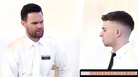 SayUncleNetwork.com - Sexy Mormon elder jerking off horny twink till cum explosion