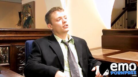 Delicious twink riding cock to get that new job