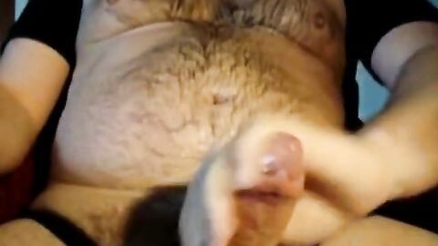 Hairy Daddy Bear Cums Hard