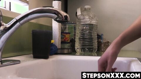 Stud blindfolds stepson before fucking him with force