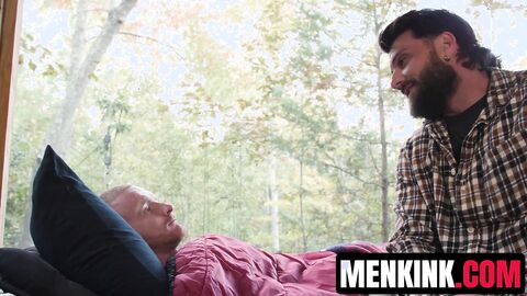 Beefy Heath Halo trains Brody Fox as his new rope bondage cabin toy